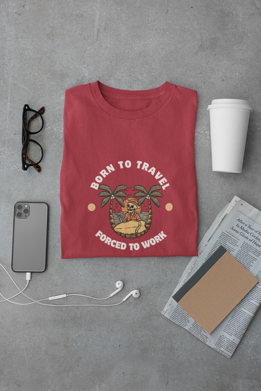 Born to travel Regular Unisex Tshirt